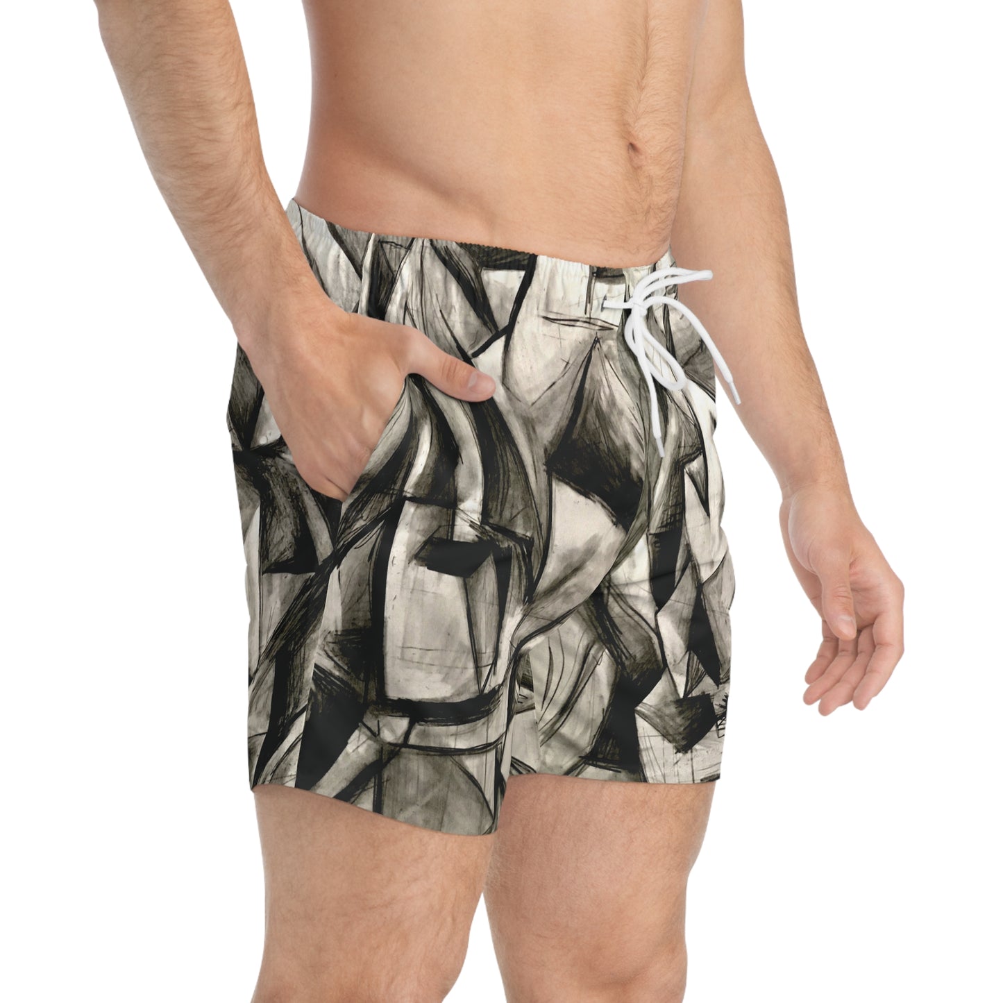 Men's Graphite Swim Trunks  (AOP)